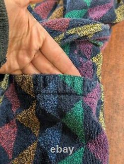 VTG 90s Norm Thompson Bathrobe Thick Terry Cloth Dressing Gown King Size Dadfit
