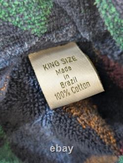 VTG 90s Norm Thompson Bathrobe Thick Terry Cloth Dressing Gown King Size Dadfit