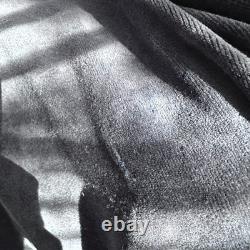 VTG Christian Dior Monsieur Navy Blue Velour Robe Bathrobe Men's L Logo 80s 90s