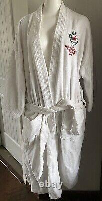 VTG Disney World Bath Robe Adult One Size White Hollywood Tower Hotel Pockets