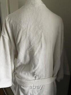 VTG Disney World Bath Robe Adult One Size White Hollywood Tower Hotel Pockets