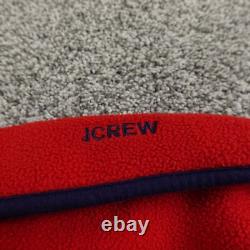 VTG J Crew Robe Mens XS Red Oarsman Fleece Belted Tie Shawl Bath Sleep Night USA