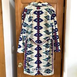 VTG LL Bean Aztec Bath Robe Geometric Heavyweight Rare Print Southwestern With Tie