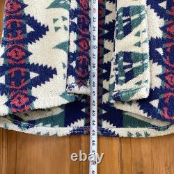 VTG LL Bean Aztec Bath Robe Geometric Heavyweight Rare Print Southwestern With Tie