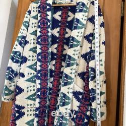 VTG LL Bean Aztec Bath Robe Geometric Heavyweight Rare Print Southwestern With Tie