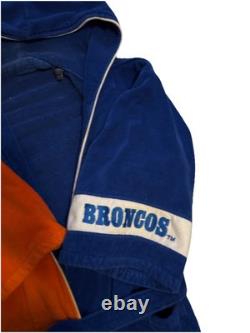 VTG RARE Mens Denver Broncos Bath Robe One Size Short Sleeve NFL 100% Cotton
