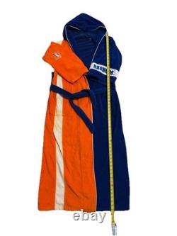 VTG RARE Mens Denver Broncos Bath Robe One Size Short Sleeve NFL 100% Cotton