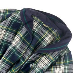 VTG T&J Vestor Men's Green Wool Plaid Belted Bathrobe. Italy. Size 40