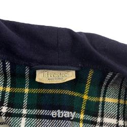 VTG T&J Vestor Men's Green Wool Plaid Belted Bathrobe. Italy. Size 40