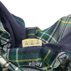VTG T&J Vestor Men's Green Wool Plaid Belted Bathrobe. Italy. Size 40