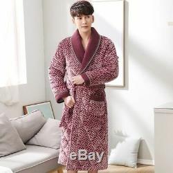 Velvet Cottons Padded Men Thick Winter Kimono Bathrobes Warm Males Robe Pajamas