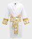 Versace Barocco Bathrobe with Print Logo White Size XXL