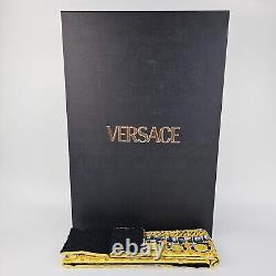 Versace Baroccodile Black/Gold Unisex Long Bathrobe New