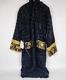 Versace Baroque And Greca Print Black Long Unisex Bathrobe New