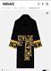 Versace Baroque Bath Robe Black And Gold Size Large Brand New With Box And Tags
