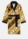 Versace Baroque Bathrobe For Men Plush 100% Cotton Black/White NWT