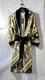 Versace Baroque Bathrobe For Men Plush 100% Cotton Black/White NWT
