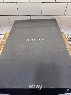 Versace Baroque Bathrobe For Men Plush 100% Cotton Black/White NWT
