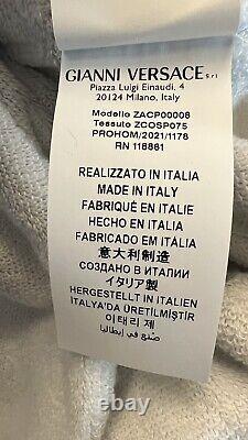 Versace Baroque Bathrobe For Men Plush 100% Cotton Black/White NWT