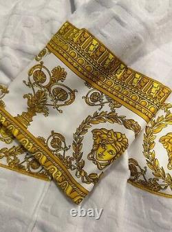 Versace Baroque Bathrobe Gold/white Medusa Print Size L