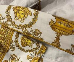 Versace Baroque Bathrobe Gold/white Medusa Print Size L