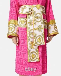 Versace Baroque Bathrobe -Pink -Medium