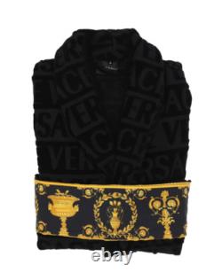 Versace Baroque Cotton Black Bathrobe? Luxury Hot Gift Unisex Pajamas Sleepwear
