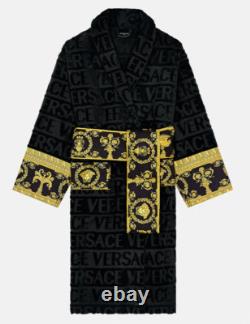Versace Baroque Cotton Black Bathrobe? Luxury Hot Gift Unisex Pajamas Sleepwear