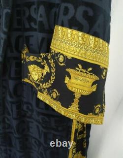 Versace Baroque Cotton Black Bathrobe? Luxury Hot Gift Unisex Pajamas Sleepwear