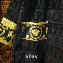 Versace Baroque Cotton Black Bathrobe? Luxury Hot Gift Unisex Pajamas Sleepwear
