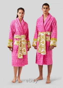Versace Baroque Cotton pink Bathrobe? Luxury Hot Gift Unisex Pajamas Sleepwear