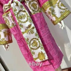 Versace Baroque Cotton pink Bathrobe? Luxury Hot Gift Unisex Pajamas Sleepwear
