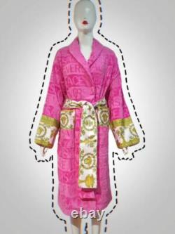 Versace Baroque Cotton pink Bathrobe? Luxury Hot Gift Unisex Pajamas Sleepwear