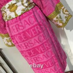 Versace Baroque Cotton pink Bathrobe? Luxury Hot Gift Unisex Pajamas Sleepwear