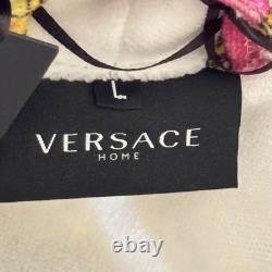 Versace Baroque Medusa Head Unisex Bathrobe Pink/Gold Size Large BNWT