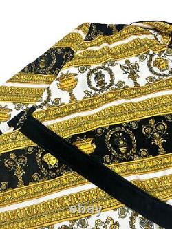 Versace Baroque Print Bathrobe Cotton Dressing Gown Medium Rrp400
