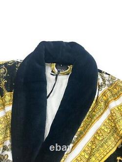 Versace Baroque Print Bathrobe Cotton Dressing Gown Small