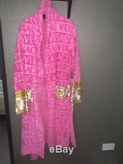 Versace Bathrobe Pink Unisex Size L