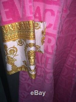 Versace Bathrobe Pink Unisex Size L