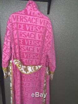 Versace Bathrobe Pink Unisex Size L