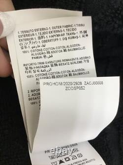 Versace Bathrobe Wolfe Black Crushed Terry Pattern With Tie Gold Medusa Print XL