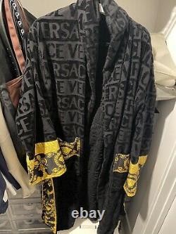 Versace Black and Gold I Love Baroque Bathrobe Medusa Size XL Mens