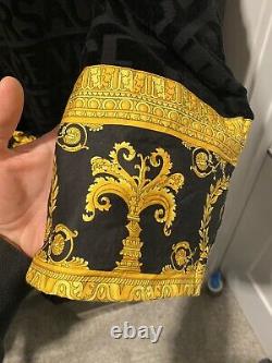 Versace Black and Gold I Love Baroque Bathrobe Medusa Size XL Mens