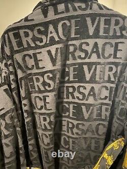 Versace Black and Gold I Love Baroque Bathrobe Medusa Size XL Mens