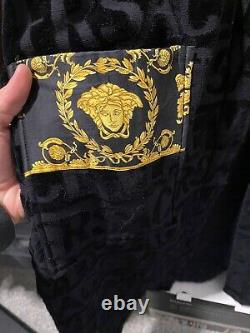 Versace Black and Gold I Love Baroque Bathrobe Medusa Size XL Mens