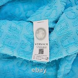 Versace Butterflies Baroque Azur Blue/Multicolor Unisex Long Bathrobe New