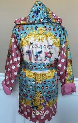 Versace Butterfly Short Cotton Terry Bath Robe Large 1011459 Italy NWT $1300