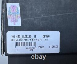 Versace Butterfly Short Cotton Terry Bath Robe Large 1011459 Italy NWT $1300