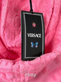 Versace Cotton Terry Hooded Short Bathrobe Robe