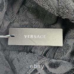 Versace Greca Black Unisex Crystals Bathrobe New